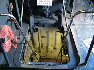 Hatch from the deck on USS Missouri