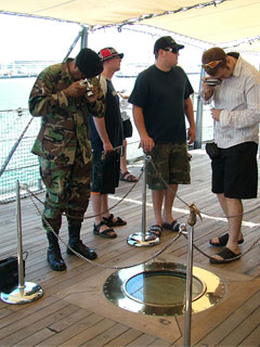 Visitors on USS Missouri