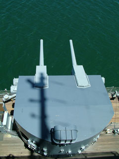 Top view of turret on USS Missouri
