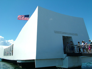 From the dock at the Arizona Memorial