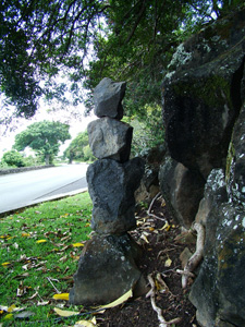 Stacked Rock on Tantalus, Honolulu, Hawaii
